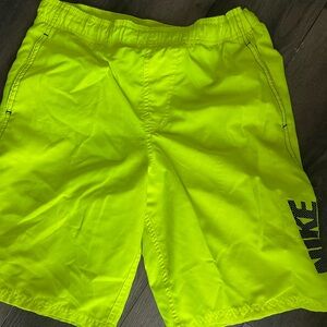 Nike Kids Neon Yellow Swim Trunks